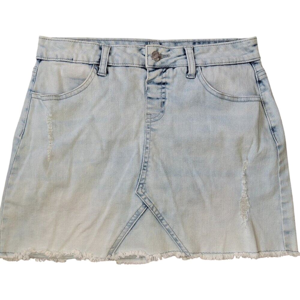 Justice Acid Wash Denim Skort sz 18